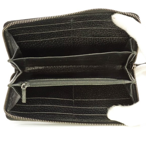 Auth Gucci Zippy Wallet Black Canvas #7106G90 - Picture 5 of 14